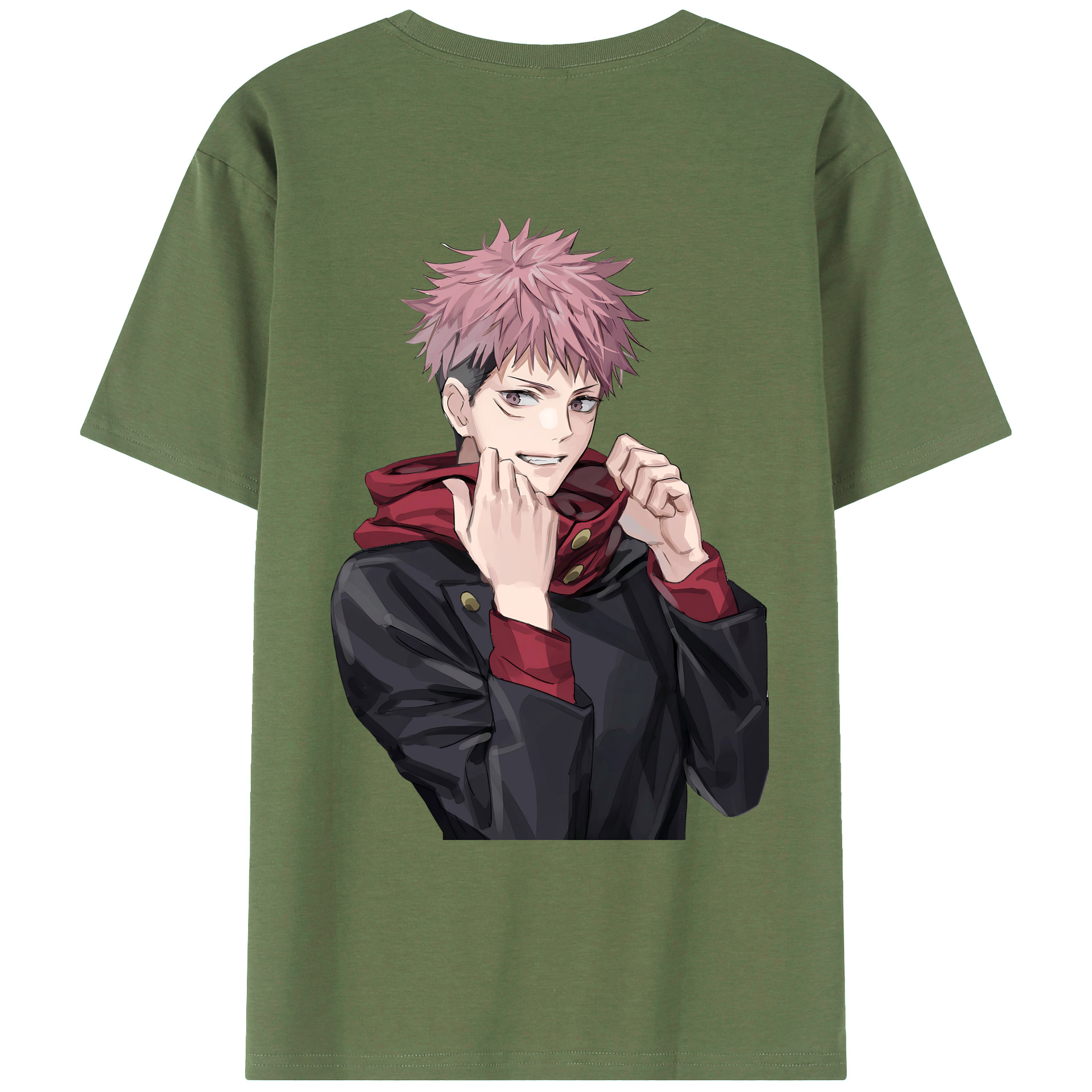 （画像用） 呪術廻戦 Jujutsu Kaisen 綿100％ メンズ半袖Tシャツ（バックプリント） 通気性